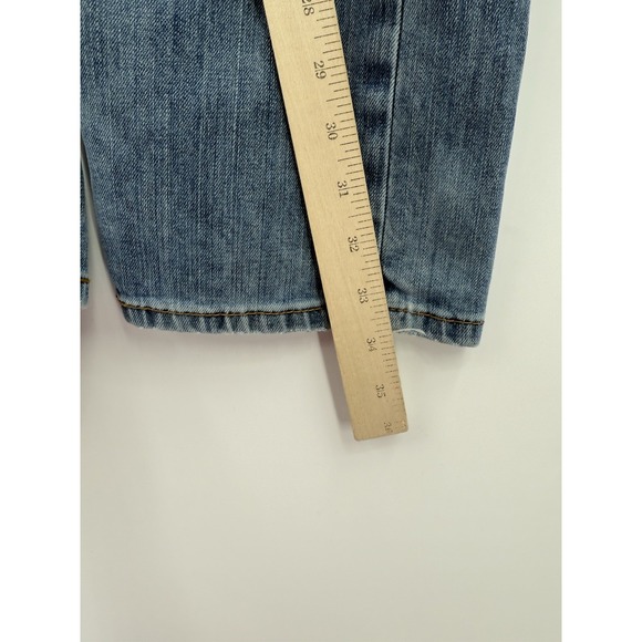 Levis 513 Jeans Men 34x34 Blue Slim Straight Distressed Medium Wash Denim Pants - Picture 8 of 10